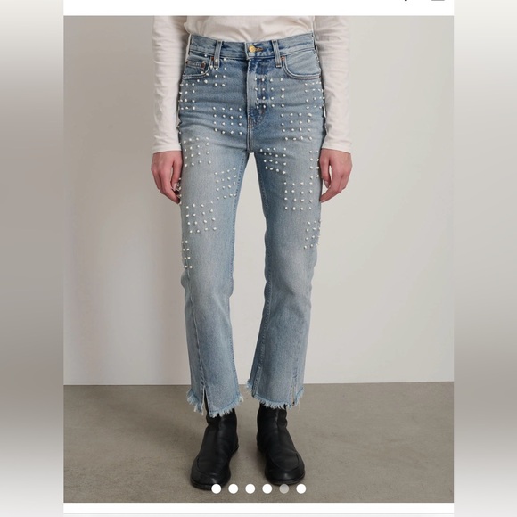 NWT. B sides Stowe Jean Allen Lt. Vintage French Knot Hand Embroider - Picture 4 of 16